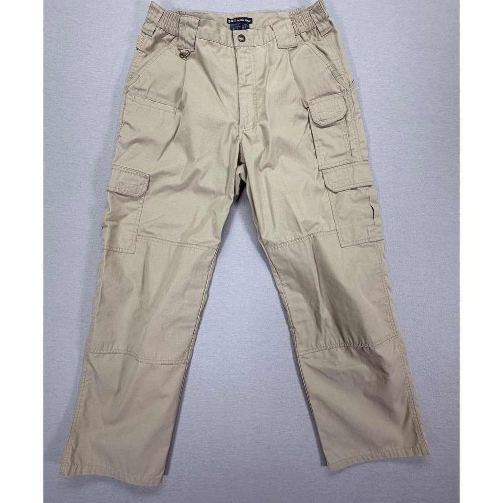 5.11 Tactical Series Mens Khaki Cargo Pants 34x30 Ripstop Utility Work Trousers